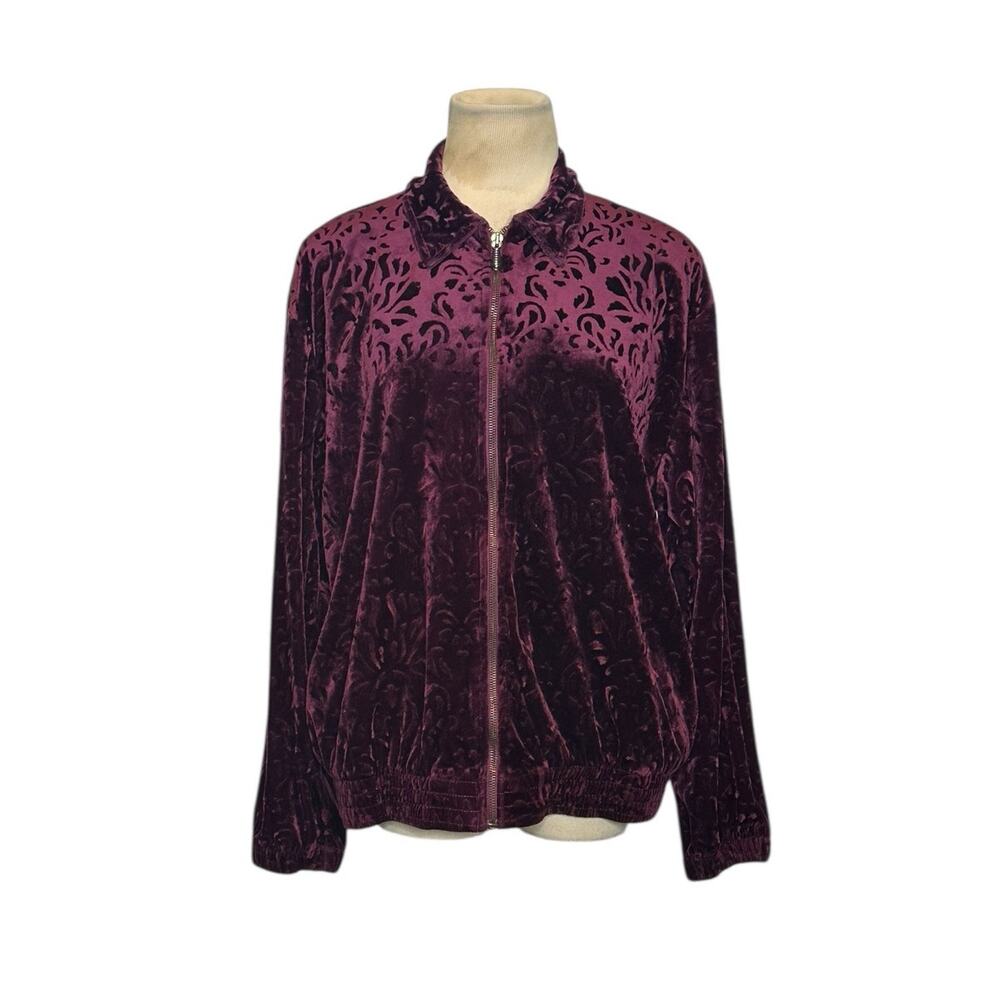 Teddi vintage purple zipper jacket size medium